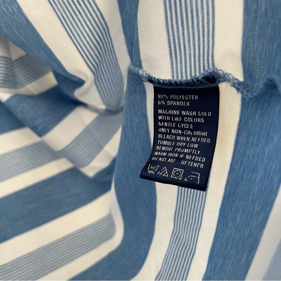 OXFORD Striped Stretch Performance Short Sleeve Polo - Picture 4 of 5